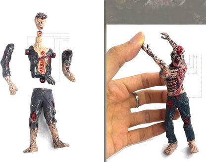 Toy Zombie Action Figures with Movable and Detachable Joints | Mini Zombie Figurines | Great for Presents, Decoration, and Party Favors | Pack of 6, 4 Inches Tall Zombies