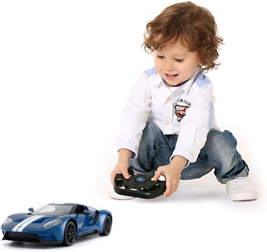 RASTAR RC Car | 1/14 Ford GT Remote Control RC Race Toy Car for Kids, Open Doors by Manual, Blue