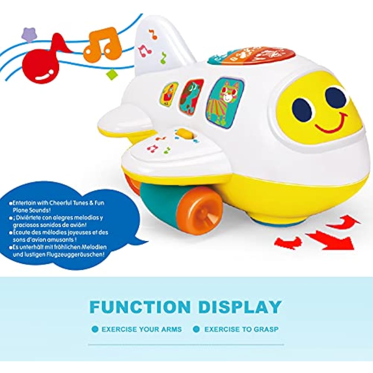 PowerTRC Baby Toy Airplane with Music and Lights | Educational Toy for Kids | Fun and Engaging Toy for Young Kids