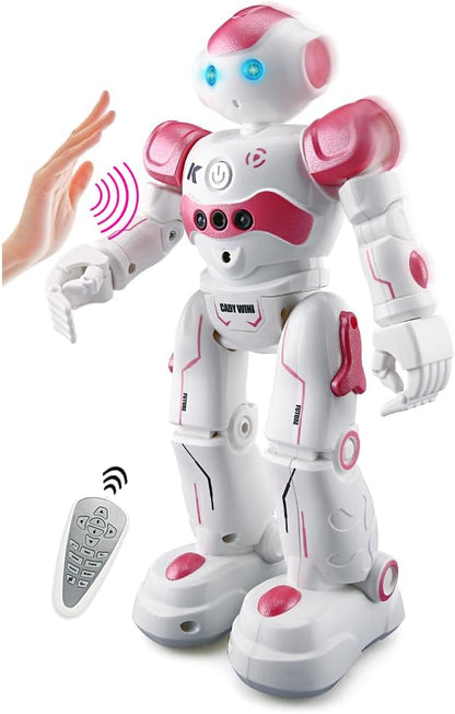 Robot Toys for Kids 2-4, Robot Remote Control for Kids Interactive Rechargeable Smart Dancing Educational Programmable Gesture Sensing Toddler RC Robot Boy Toy (Blue)