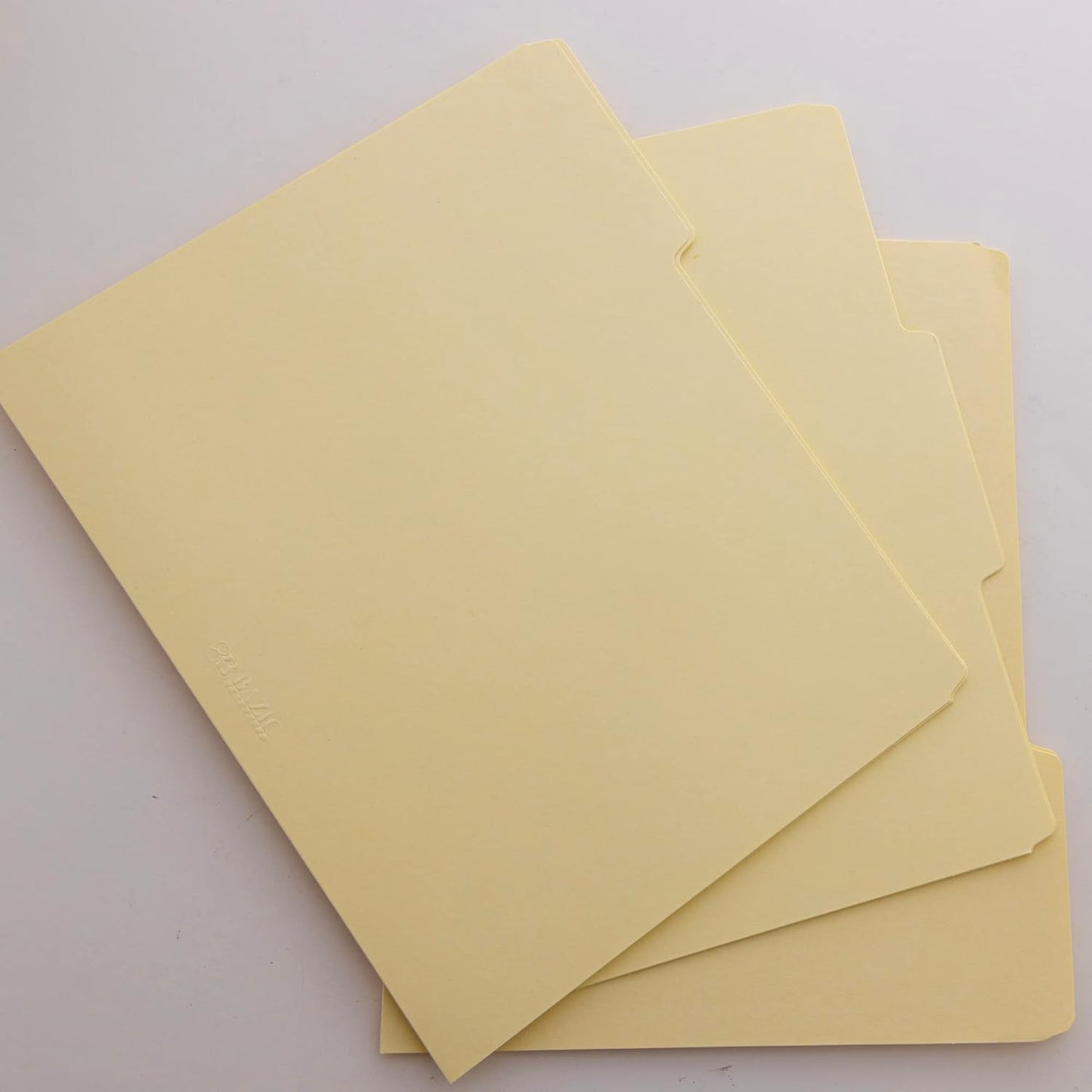 Manila File Folder 1/3 Cut Letter Size, Left Right Center Tabs Positions, for Organizing Filing Document Storage, Total 6-Count