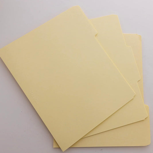Manila File Folder 1/3 Cut Letter Size, Left Right Center Tabs Positions, for Organizing Filing Document Storage, Total 6-Count