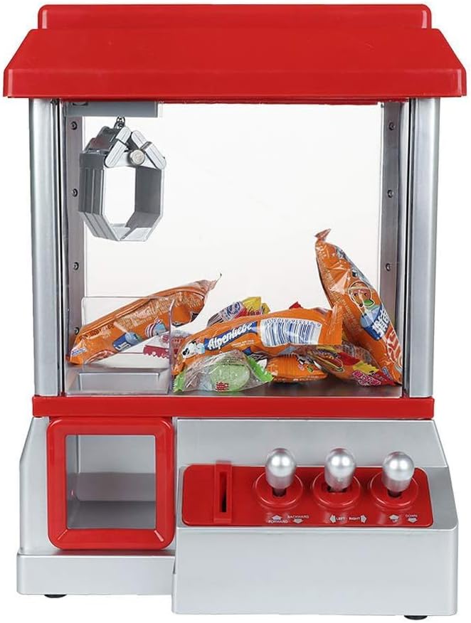 Claw Machine Toy Arcade Game with Sound, Mini Carnival Games Fun Candy Toy Grabber Dispenser Vending Toy for Boys Girls Kids (Size: 13.75in x 10in)