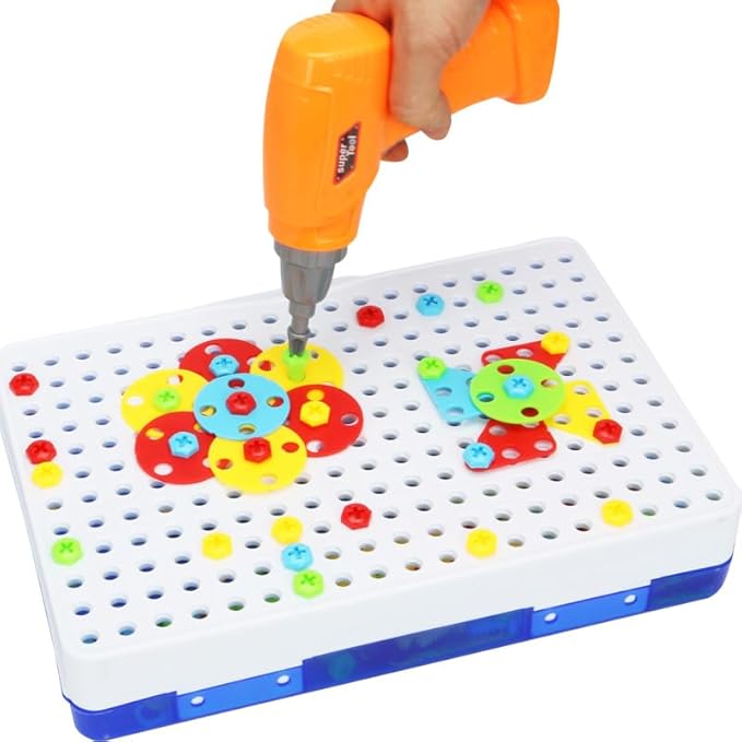 Educational Toys | Construction Drill Building Block Set | Mosaic Design Puzzles | 237 Pieces