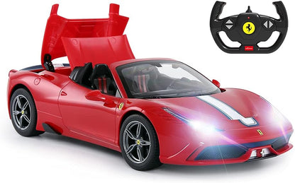 Rastar RC Car | Radio Remote Control Car 1/14 Scale Ferrari 458 Special A, Model Toy Car for Kids, Auto Open & Close, Red