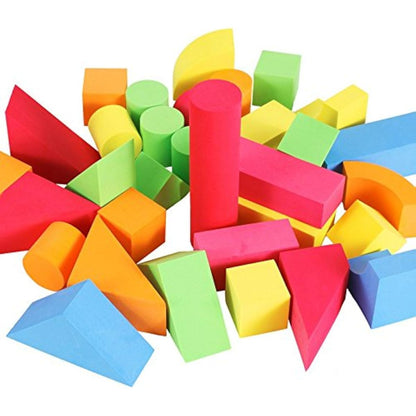 PowerTRC Foam Blocks for Toddler 1-3, 131 Pieces EVA Soft Building Blocks for Boys Girls, Baby Bath Early Learning Stacking Toys Gifts for Kids 18+ Months