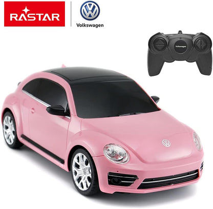 RASTAR Beetle Remote Control Car, 1:24 Scale Beetle RC Toy Car for Kids, Pink Beetle