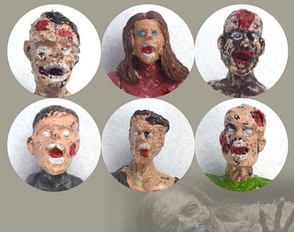 Toy Zombie Action Figures with Movable and Detachable Joints | Mini Zombie Figurines | Great for Presents, Decoration, and Party Favors | Pack of 6, 4 Inches Tall Zombies