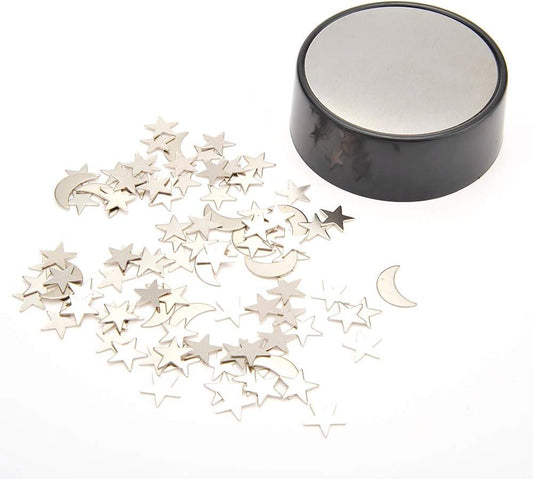 Magnetic Desktop Sculpture (Moons and Stars) | Mini Magnetic Art Decoration for Desktop | Fun Stress Relief Office Gift