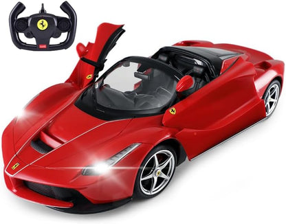 PowerTRC Official Licensed Ferrari RC Car, Remote Control Ferrari La Aperta 1:14 Scale Official Licensed Model Sports Car w/Drift Function Gift Ideas Birthday for Adults & Boys Ages 6+ Years Red