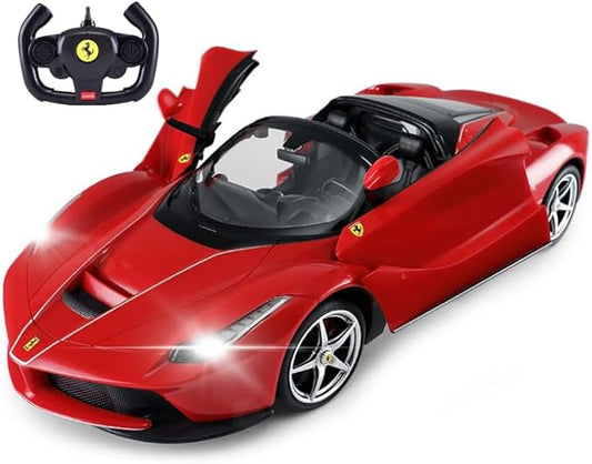 PowerTRC Official Licensed Ferrari RC Car, Remote Control Ferrari La Aperta 1:14 Scale Official Licensed Model Sports Car w/Drift Function Gift Ideas Birthday for Adults & Boys Ages 6+ Years Red