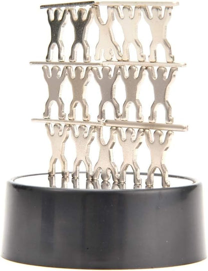 Magnetic Desktop Sculpture (Acrobats) | Mini Magnetic Art Decoration for Desktop | Fun Stress Relief Office Gift