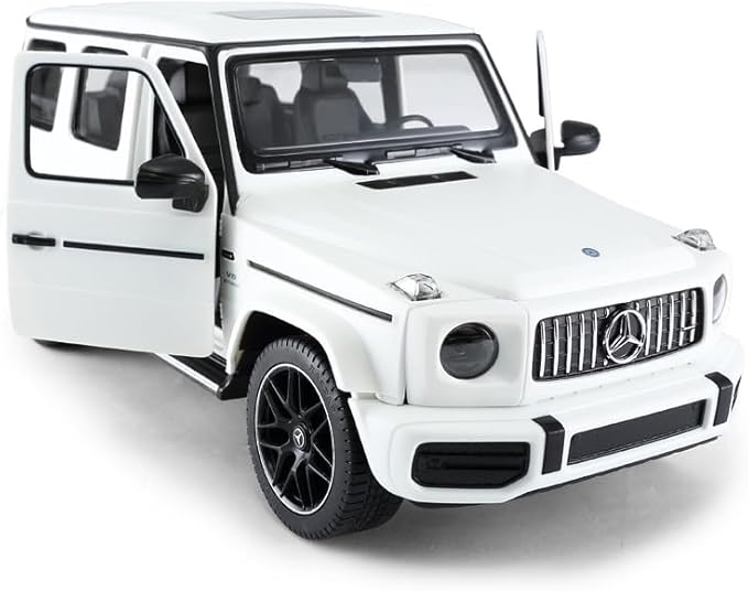 RASTAR Off-Road Remote Control Car, 1:14 Mercedes-AMG G63 R/C Off-Roader Toy Car, Doors Open/Working Lights - White/2.4Ghz