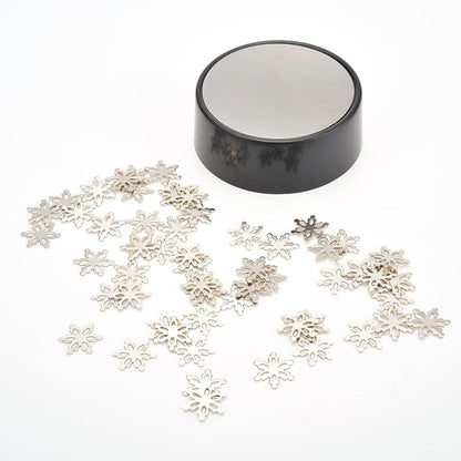 Magnetic Desktop Sculpture (Snowflakes) | Mini Magnetic Art Decoration for Desktop | Fun Stress Relief Office Gift