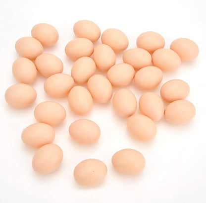 30 Pcs Plastic Eggs Toys, Toy Food DIY Easter Eggs, Real-Life Size Faux Pretend Play Food Play Kitchen Accessories, Realistic Chicken Eggs
