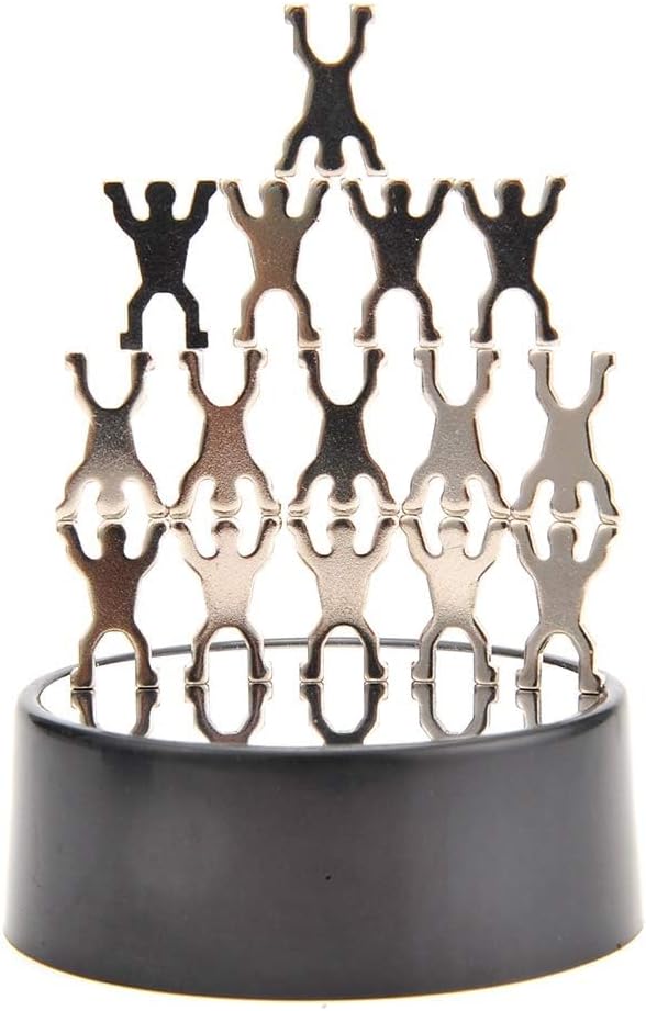 Magnetic Desktop Sculpture (Acrobats) | Mini Magnetic Art Decoration for Desktop | Fun Stress Relief Office Gift
