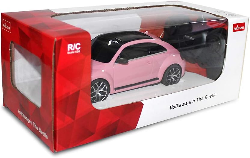 RASTAR Beetle Remote Control Car, 1:24 Scale Beetle RC Toy Car for Kids, Pink Beetle