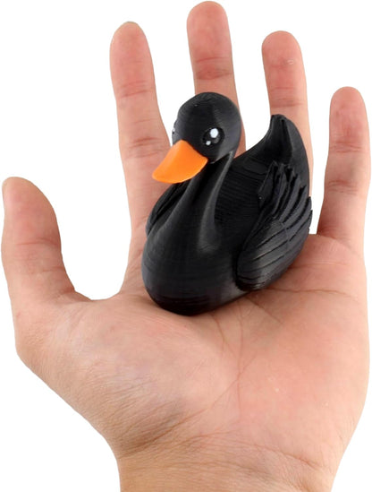 PowerTRC Black Swan Duck Figurine – Duck for 4x4 Ducking, Fun Car Dashboard Accessory, Elegant Swan Gifts, Ducks for Cars – 3D Printed in USA