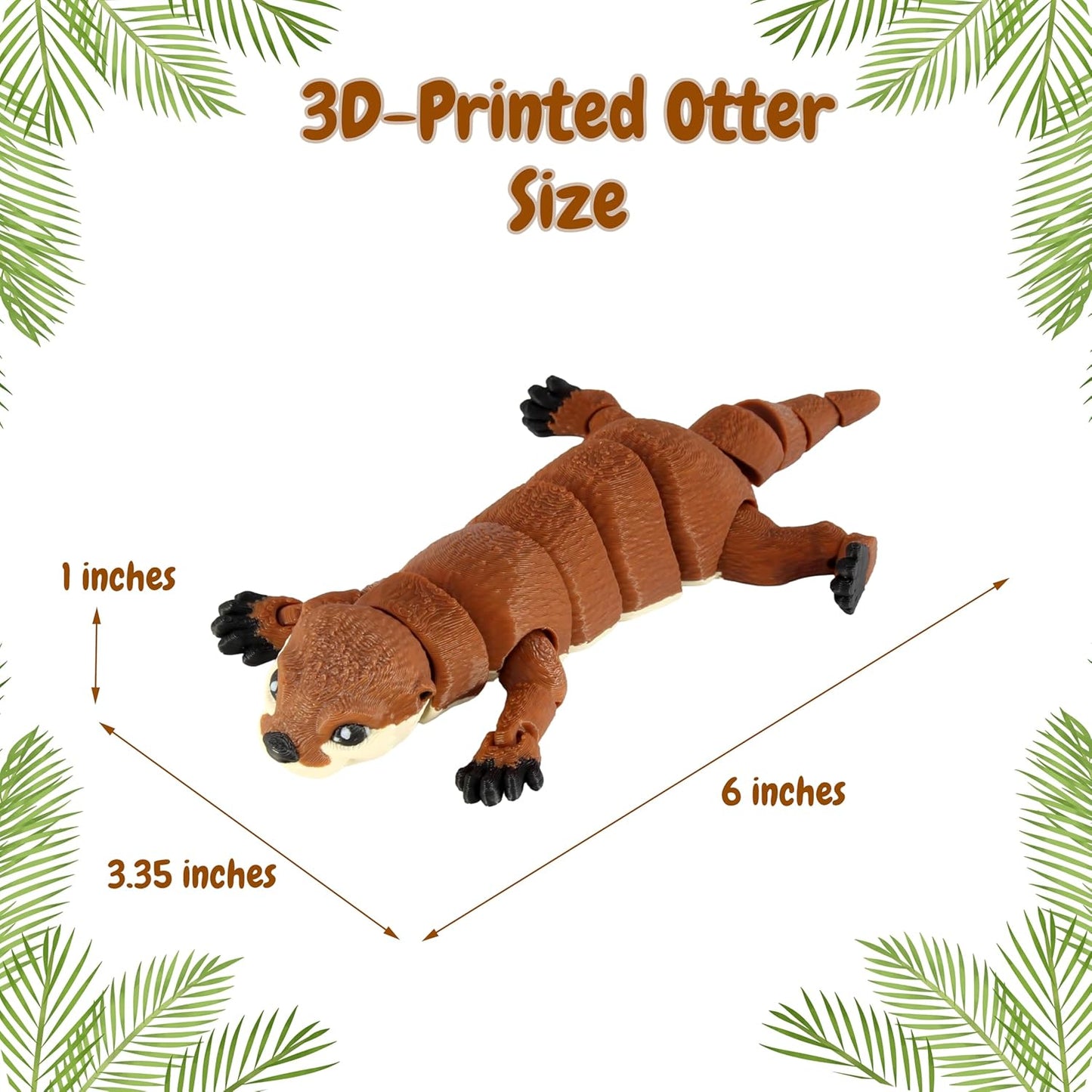 PowerTRC 3D Printed Articulated Animal Figurine, Fidget Desk Decor Collectible Gift – Made in USA(1 PCS)