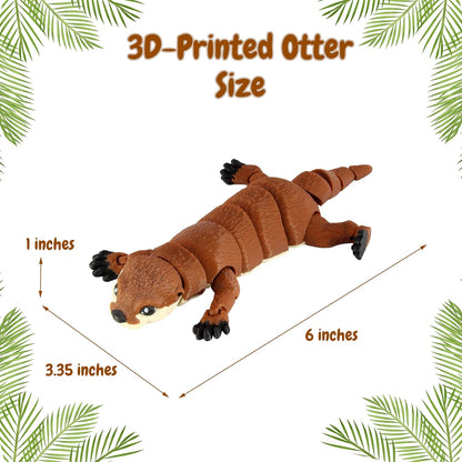PowerTRC 3D Printed Articulated Animal Figurine, Fidget Desk Decor Collectible Gift – Made in USA(1 PCS)