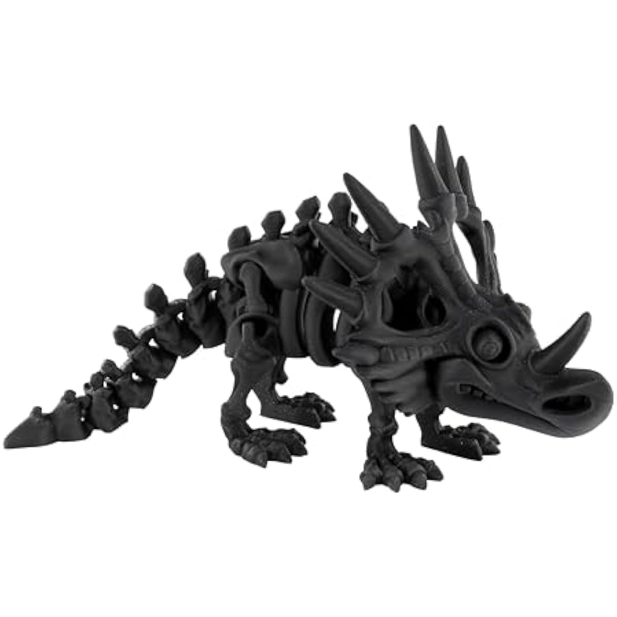 PowerTRC 3D Printed Skeleton Styracosaurus – Prehistoric Collectible Articulating Dinosaur 3D Figurine Desk Decoration for Teens and Adults, Made in USA