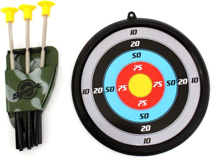 Deluxe Military Action Crossbow Toy | Kids Target Archery Crossbow with Scope and Arrow Toy
