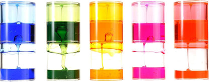 Liquid Motion Spiral Timer Fidget Calming and Soothing Desktop Toy Sensory Visual Toy Beautiful Ooze Tube for Autism, Anxiety & ADHD