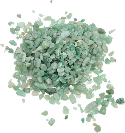 Crystals Gem Stones Decorative Rocks for Vase, Tumbled Turquoise Crystal Chips Bulk Healing Stones Fish Tank Gravel Filler Vase Filler Plants Decor 1 lb