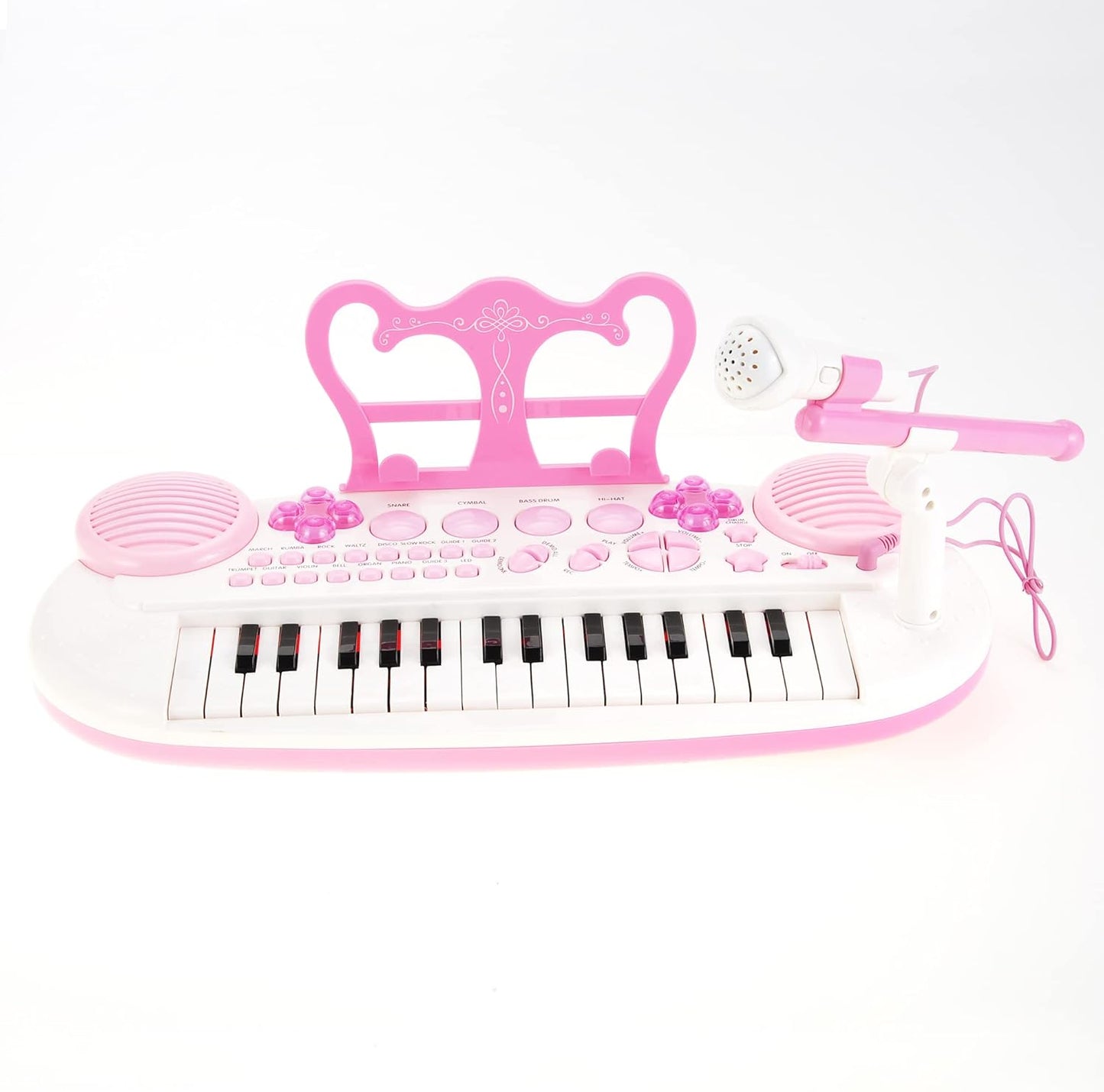Piano Keyboard for Kids | 31 Keys | Fun Lights and Music | Comes with Microphone and Stand