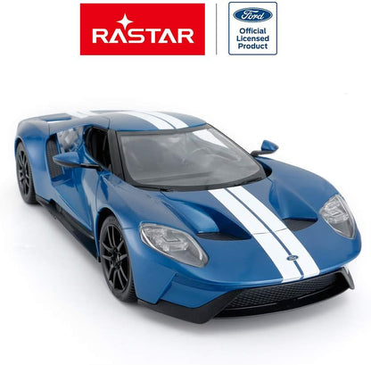 RASTAR RC Car | 1/14 Ford GT Remote Control RC Race Toy Car for Kids, Open Doors by Manual, Blue