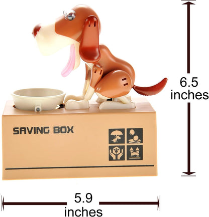 PowerTRC Dog Coin Bank for Kids, Cute Money Bank for Boys and Girls, Savings Piggy Bank | Fun Gift for Kids and Adults