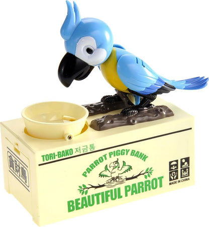 Parrot Coin Bank for Kids, Cute Money Bank for Boys and Girls, Savings Piggy Bank | Fun Gift for Kids and Adults