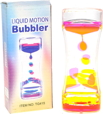 Liquid Motion Bubbler Sensory Toy, Relaxing and Calming for Anxiety, Autism & ADHD Fun Bubbler Timer Fidget Toy Gift for Kids and Adults Decorate Desktops, Home, Room, Or Classrooms