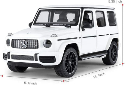 RASTAR Off-Road Remote Control Car, 1:14 Mercedes-AMG G63 R/C Off-Roader Toy Car, Doors Open/Working Lights - White/2.4Ghz