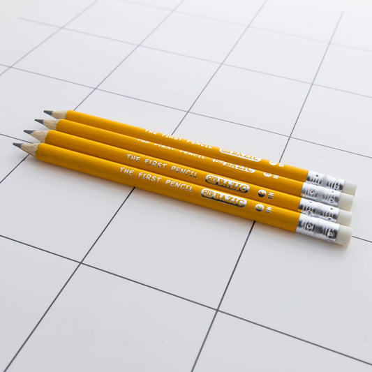 Pencil Wood Pre-Sharpened #2 HB Jumbo Pencils, Latex Free Eraser, Premium Wood Pre Sharpened Yellow Pencils for School Office (4/Pack), 1-Pack