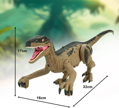 PowerTRC Remote Control Dinosaur for Boys 4-7, RC Dinosaur Toys for Kids 3-5 with Realistic Legs & Spray Stream, LED Light Chasing Dinosaur Toys for Kids 8-12 Birthday Gift