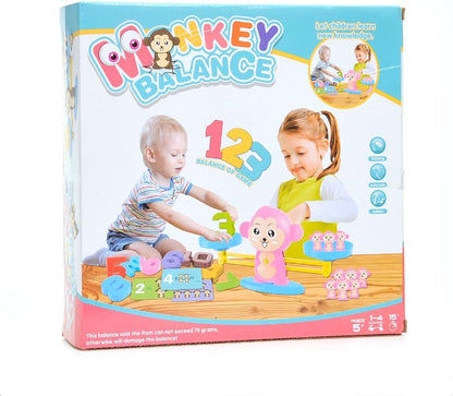 Balancing Monkey Number Counting Math Game for Toddlers, STEM Learning Game for Kids, Fun Educational Gifts Toys for Boys Girls Ages 3 4 5 6 7+ (64 Pieces) Montessori Toy