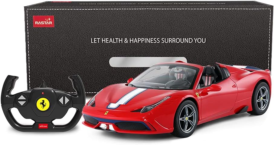 Rastar RC Car | Radio Remote Control Car 1/14 Scale Ferrari 458 Special A, Model Toy Car for Kids, Auto Open & Close, Red