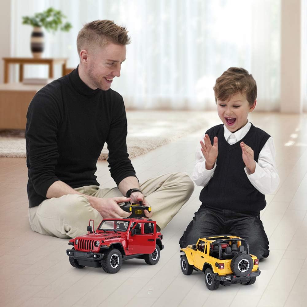 RASTAR Off-Road Remote Control Car, 1:14 Jeep Wrangler JL RC Off-Road Racing Vehicle Toy Car for Kids Adults, Spring Suspension/Door Open, 2.4Ghz RED