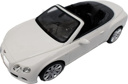 PowerTRC Remote Control Car, Bentley RC Cars 1:12 Scale Official Licensed Battery Operated Model Sports Car w/Headlights Gift Ideas Birthday for Adults & Boys Ages 6+ Years White