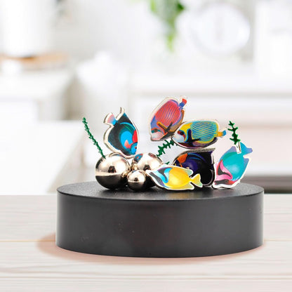 Magnetic Desktop Sculpture (Aquarium) | Mini Magnetic Art Decoration for Desktop | Fun Stress Relief Office Gift (2 Sets)