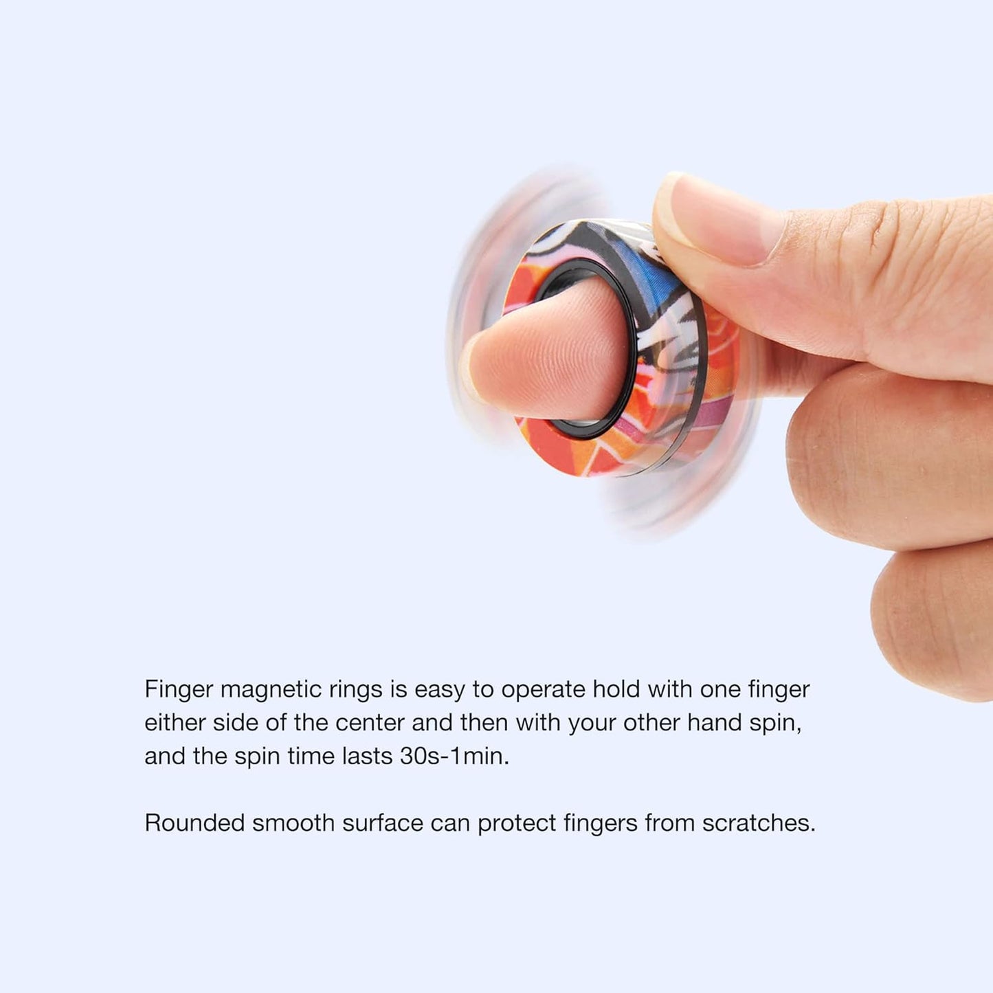 3 Pcs Magnetic Rings Fidget Toy for Adults and Kids | Magnet Spinner for ADHD, OCD, Anxiety Relief/Autism Therapy | Great for Teen Boys
