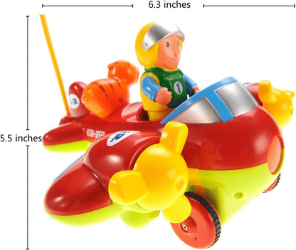 Airplane Toy for Toddlers 1-3, Remote Control Plane Toys, RC Music Baby Plane Toys w/Light Sound, Toddler 2 Year Old Toys Birthday Gift for Boys Girls Kids