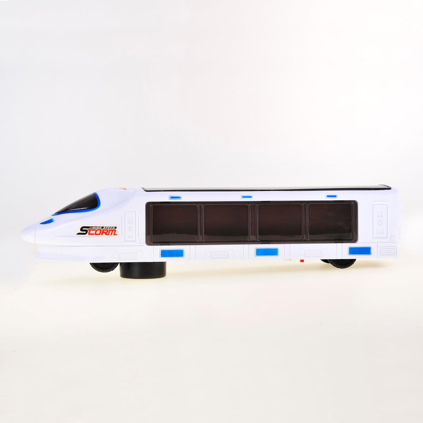 2 Pack Electric 3D Lightning Train Toy, Automatic Driving Changes Directions on Contact with Lights, Sounds, Music, and Color Effects for Boys, Girls Age 3+