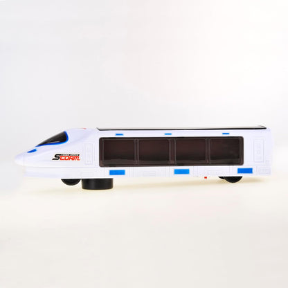 2 Pack Electric 3D Lightning Train Toy, Automatic Driving Changes Directions on Contact with Lights, Sounds, Music, and Color Effects for Boys, Girls Age 3+