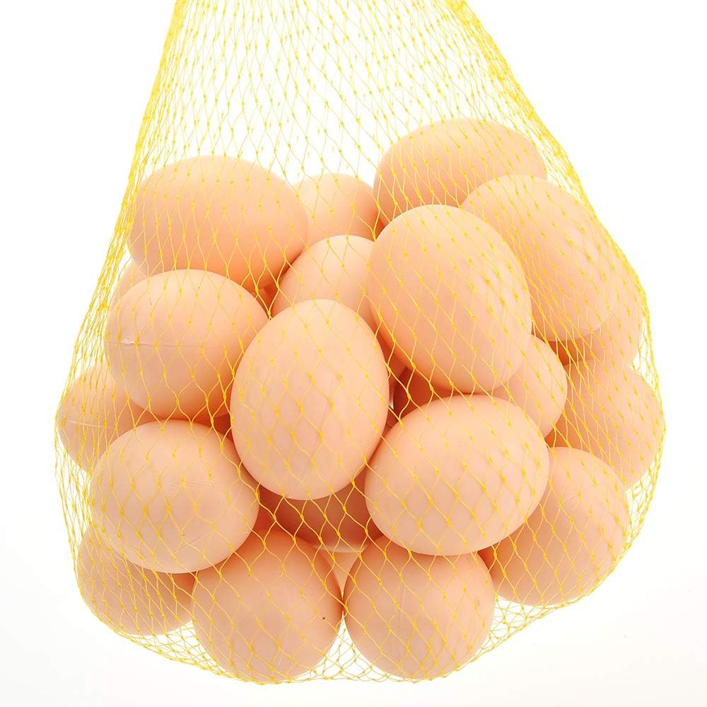 30 Pcs Plastic Eggs Toys, Toy Food DIY Easter Eggs, Real-Life Size Faux Pretend Play Food Play Kitchen Accessories, Realistic Chicken Eggs