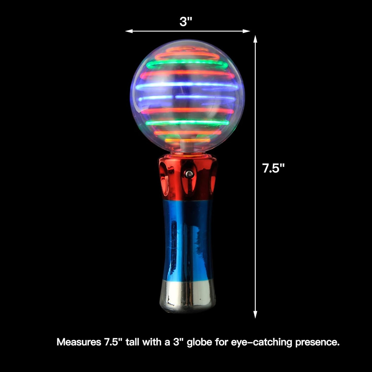 Light Up Magic Wand Toy for Kids, Spinning and Flashing LED Wand Light Show, Fun Gift, Party Favors, Classroom Rewards Or Birthday Parties, Autism Sensory Toys