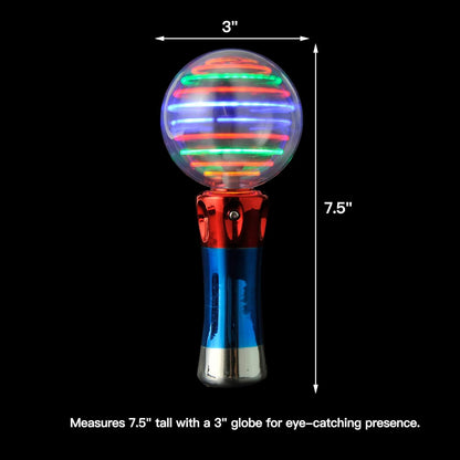 Light Up Magic Wand Toy for Kids, Spinning and Flashing LED Wand Light Show, Fun Gift, Party Favors, Classroom Rewards Or Birthday Parties, Autism Sensory Toys