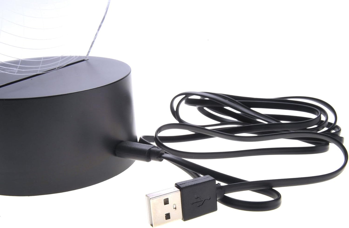 PowerTRC 3D LED Optical Illusion Crisscross Rings Night Light Multi-Colored USB Powered