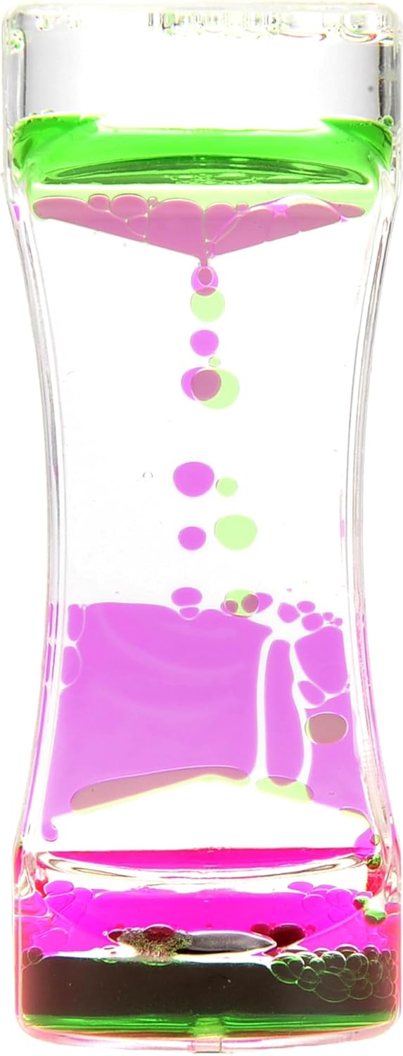 Liquid Motion Bubbler Sensory Toy, Relaxing and Calming for Anxiety, Autism & ADHD Fun Bubbler Timer Fidget Toy Gift for Kids and Adults Decorate Desktops, Home, Room, Or Classrooms